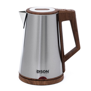 Edison D2017W Steel Electric Kettle, 1850-2200 Watt, 1.7 Liter - Silver product image