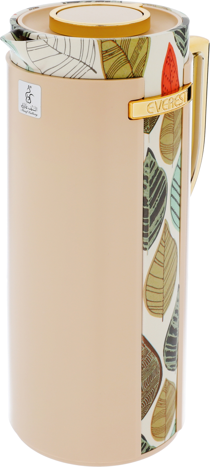 Al Saif Gallery plastic thermos (Widad), 1 liter - beige product image 4