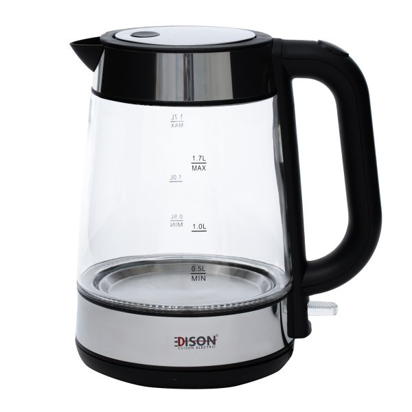 Edison Electric F-625 Kettle Glass, 2200 Watt, 1.7 Liter - Transparent Black product image 3