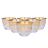 Al Saif Gallery Glass Tea and Coffee Bialat Set, 26 Pieces - Gold product image 4