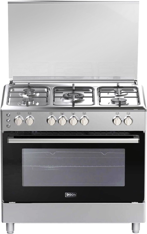 فرن غاز قائم إديسون، 60×90 سم، 5 شعلات، EDGS-90-3 - فضي product image