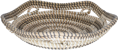Al Saif Gallery aisha Khos, 36 x 36 x 10 cm, round - grey-beige product image 1