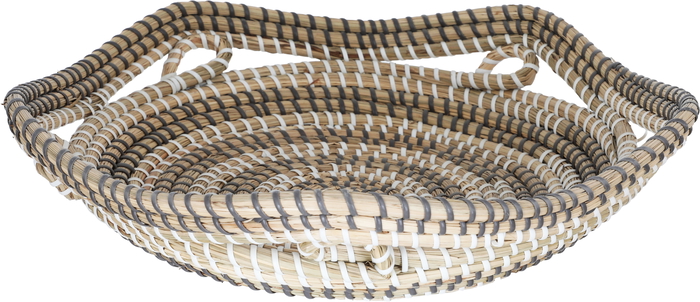 Al Saif Gallery aisha Khos, 36 x 36 x 10 cm, round - grey-beige product image 1
