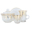 Al Saif Gallery Glass Teacoffee Serving Set, 50 Pieces - Clear Gold product image 2