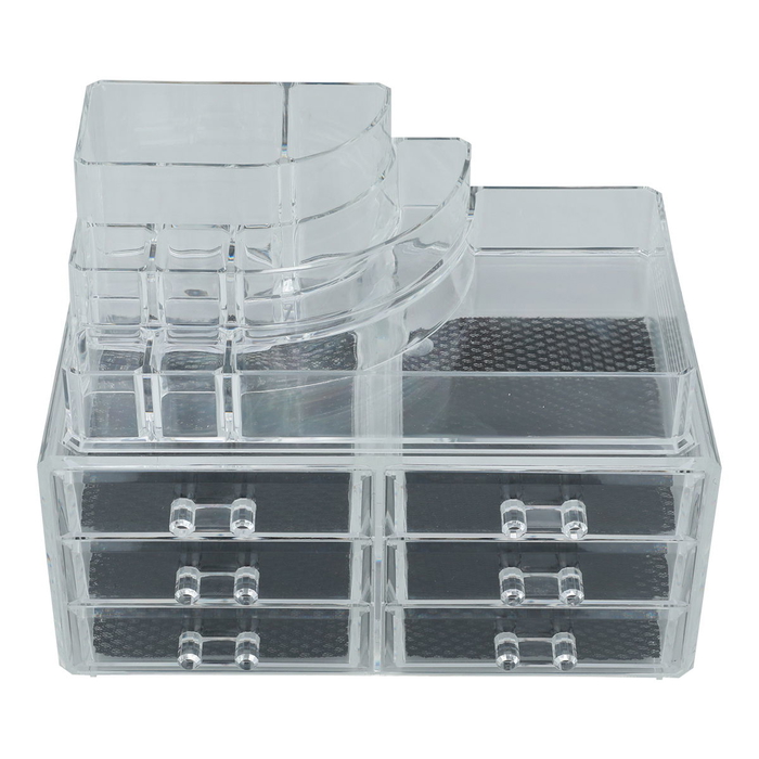 Al Saif Gallery acrylic makeup drawer organizer, with shelf - transparent product image 3