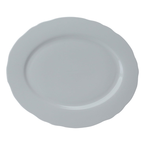 Al Saif Gallery porcelain plate, 14 inches, oval - white product image