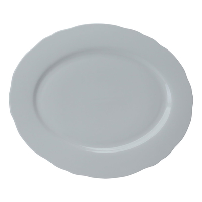 Al Saif Gallery porcelain plate, 14 inches, oval - white product image 1