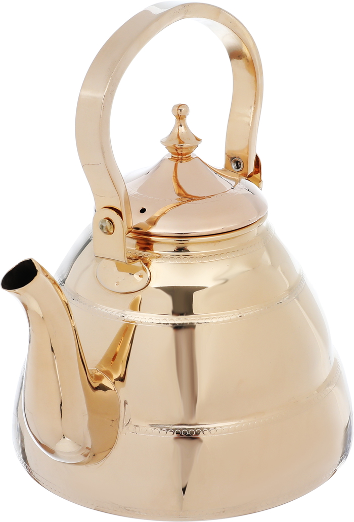 Al Saif Plus Diriyah Steel Teapot Set, 3 Pieces, 1.2/1.6/2.0 Liter - Gold product image 2