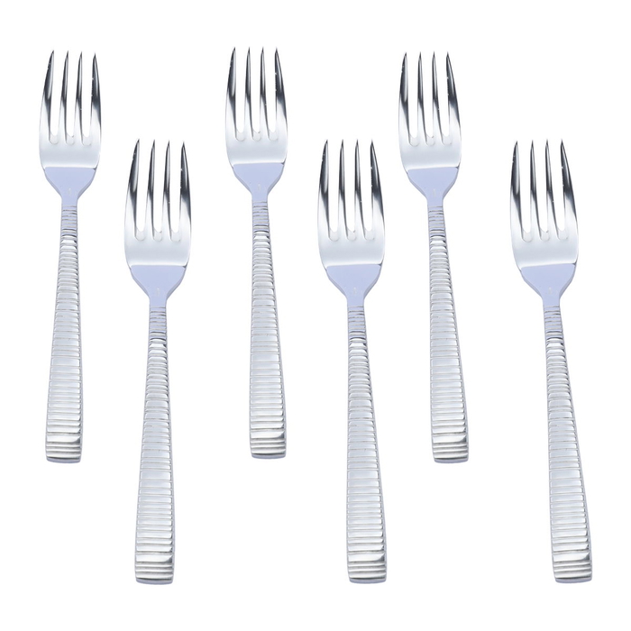 Al Saif Gallery Sola Steel Sweet Fork Set, 6 Pieces - Silver product image 2