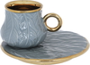 Al Saif Gallery Porcelain Coffee Cup Set, 12 Pieces, 90 ml - Light Grey product image 2