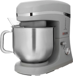 Edison Basic Plus Sm-9844 Kneading Machines, 1000 Watts, 6.5 Liters, 6 Speeds, 3 Functions, Steel Bowl - Light Gray product image 4