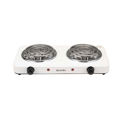 Buarn Professional HP-T214W Electric Table Top Stove, 2000 Watt, 2 Burner - White product image 1