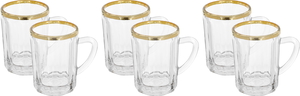 Alsaif Plus glass rim set, 6 pieces, 88 ml - clear product image