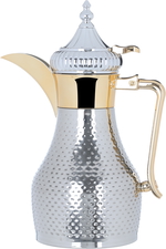 Steel Elegance Tamim Dallah, 1 litre, with gilded handle, pressure - silver product image 1