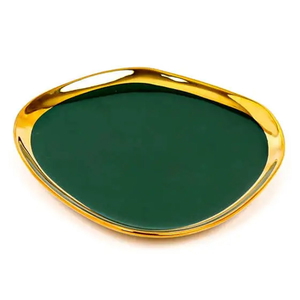 Al Saif Gallery porcelain dessert serving dish, 7 inches - green product image