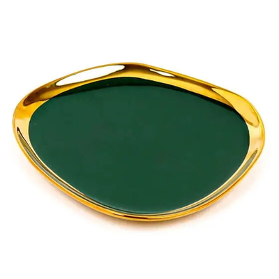 Al Saif Gallery porcelain dessert serving dish, 7 inches - green product image 1