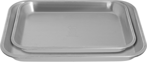 Al Saif Gallery Aluminum Burger Tray, 27 x 19.4 x 2.6 cm, rectangle, 2 pieces - silver product image