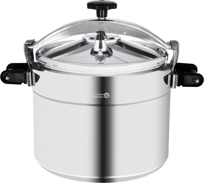 Alsaif Plus Aluminum Pressure Cooker, 30 Litres, 32 Cm - Silver product image 1