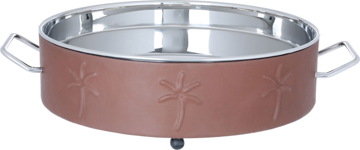 Al Saif Gallery Steel Food Warmer, 14 x 36 x 44 cm, with double bowl - brown product image 5