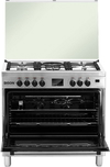 Edison Professional Steel Standing Gas Oven, 90 X 60 Cm, 5 Burners, Digital Display, Self-Ignition, Full Safety - Silver product image 3