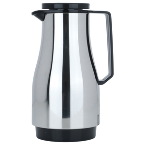 Helios thermos, 1 liter, thermal glass inner container, plastic outer shell - black silver product image