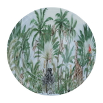 Al Saif Gallery porcelain dessert plate, 25.5 x 1.5 cm, round, wooded - green product image 1