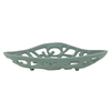 Al Saif Gallery painted iron serving plate, 5 x 30 x 30 cm, triangle shape - light green product image 1