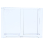 Al Saif Gallery acrylic organizer, 14.2x7x10.1 cm, with two boxes - transparent product image 2