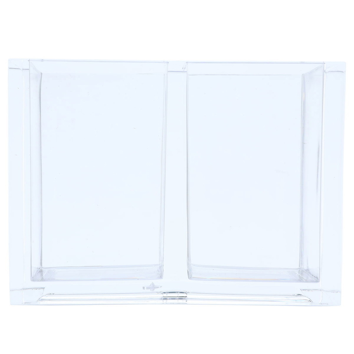 Al Saif Gallery acrylic organizer, 14.2x7x10.1 cm, with two boxes - transparent product image 2