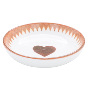 Al Saif Gallery porcelain serving plate, 13 cm, heart pattern - white product image