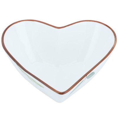 Al Saif Gallery porcelain bowl, 5.5 inches, white heart - white product image 2