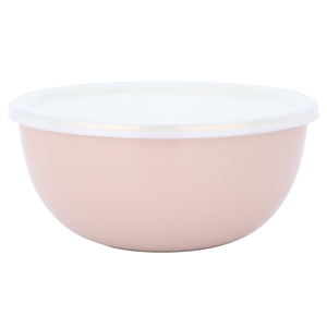 Al Saif Gallery Steel Bowl, 20 cm, with lid, light pink product image