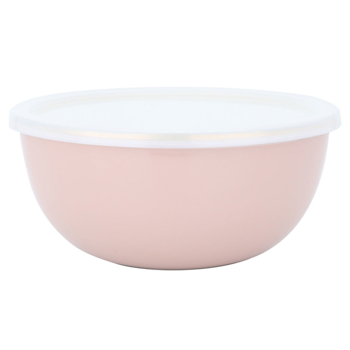 Al Saif Gallery Steel Bowl, 20 cm, with lid, light pink product image 1