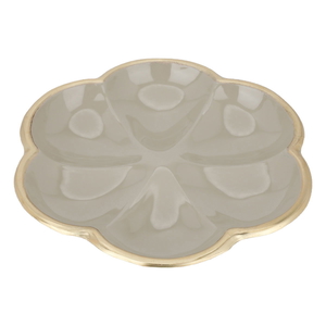 Al Saif Gallery Steel Sweet Serving Plate, Round - Beige product image