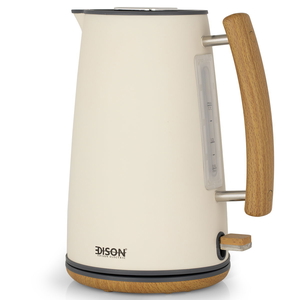 Edison Kettle, 1.7 Litres, Steel, 1850 Watts - Beige Wooden product image