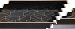 طوفرية تقديم خشب السيف غاليري، 46×30×5.5 سم، مستطيل - أسود product image 1