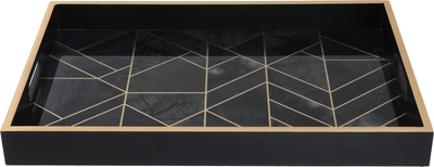 طوفرية تقديم خشب السيف غاليري، 46×30×5.5 سم، مستطيل - أسود product image 1