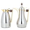 Alaa Steel Al Saif Gallery thermos set, 1 liter, wooden handle - silver product image 1