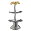 Al Saif Gallery Steel Serving Stand, 2 Levels - Silver product image 1