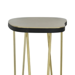 Al Saif Gallery steel corrugated table, with black-gold edge product image 2