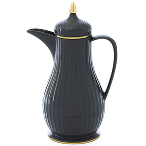 Tamim Dallah 2 Plastic Elegance Al Saif Gallery, 0.35 litres, with golden font - dark gray product image