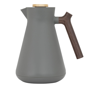 Everest Amada Glass Thermos, 1 Liter, With Wooden Handle - Dark Grey product image