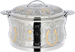 Steel Al Saif Gallery Zomorroda food container, 7500 ml, gold-silver pattern product image