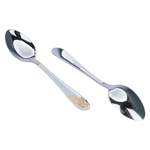 Al Saif Gallery steel spoon set, gilded engraving, 6 pieces - silver product image 2