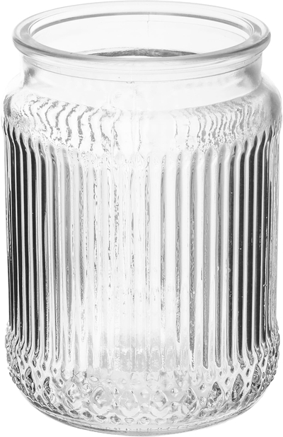 Wahj elmasa Glass Jar Set, 750ml, 2 Pieces, Striped Wood Lid - Clear Brown product image 3