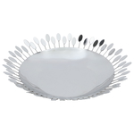 Al Saif Gallery Steel Serving Plate, 32 X 32 X 6 Cm - Silver product image 2