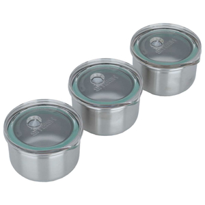 Al Saif Gallery Steel Food Container Set, 360 ml/2 inch, 3 Pieces - Silver product image