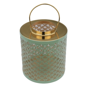 Steel Al Saif Gallery Lantern - Green product image