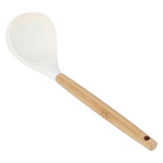 Al Saif Gallery Silicone Soup Ladle, Wooden Handle - Beige product image 1