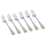 Al Saif Gallery steel sweet fork set, gilded, 6 pieces - silver product image 1